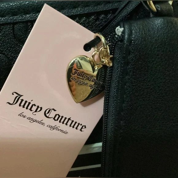 Juicy Couture Fashionista Dome Weekender Duffle Bag Liquorice Black & Wallet-NEW - Picture 8 of 11